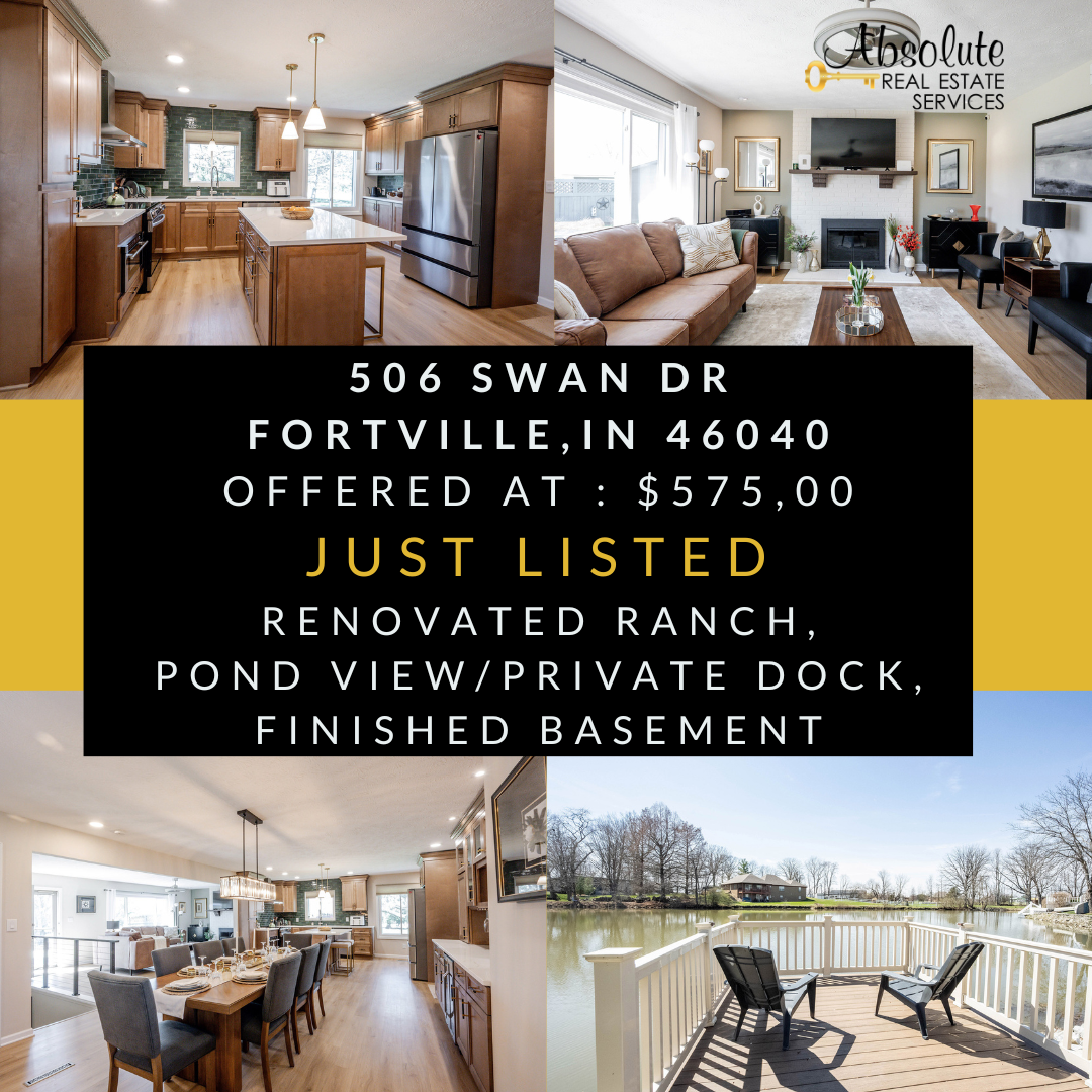 Downtown Fortville walkable fully updated brick, waterfront, ranch!