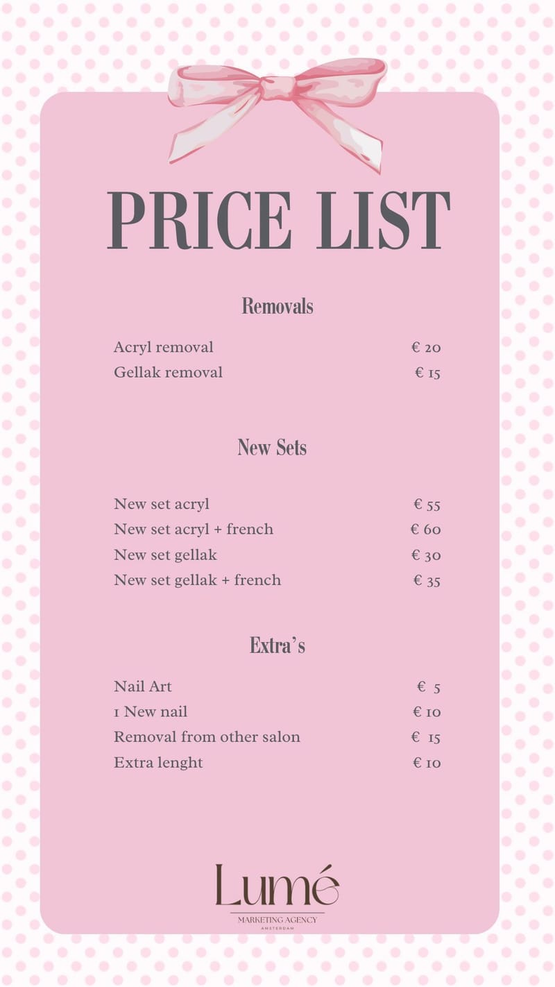 Menukaarten & Prijslijsten