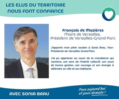 François de Mazières , Maire de Versailles et Président de Versailles Grand Parc apporte son soutien à l'équipe Saint-Cyr au Coeur