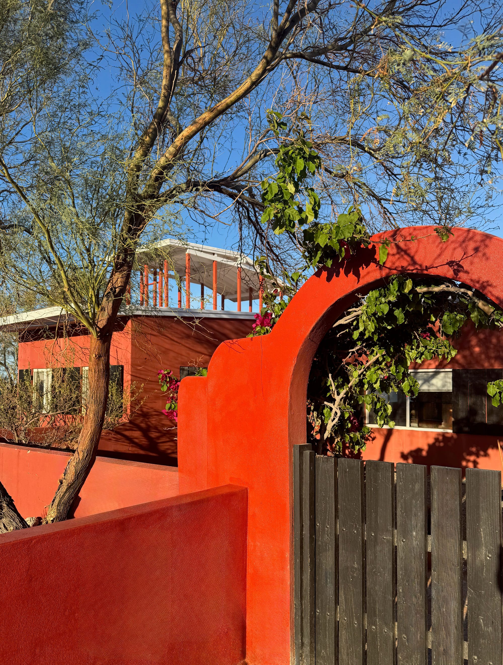 Courtyard Gate and Tower Eastward View