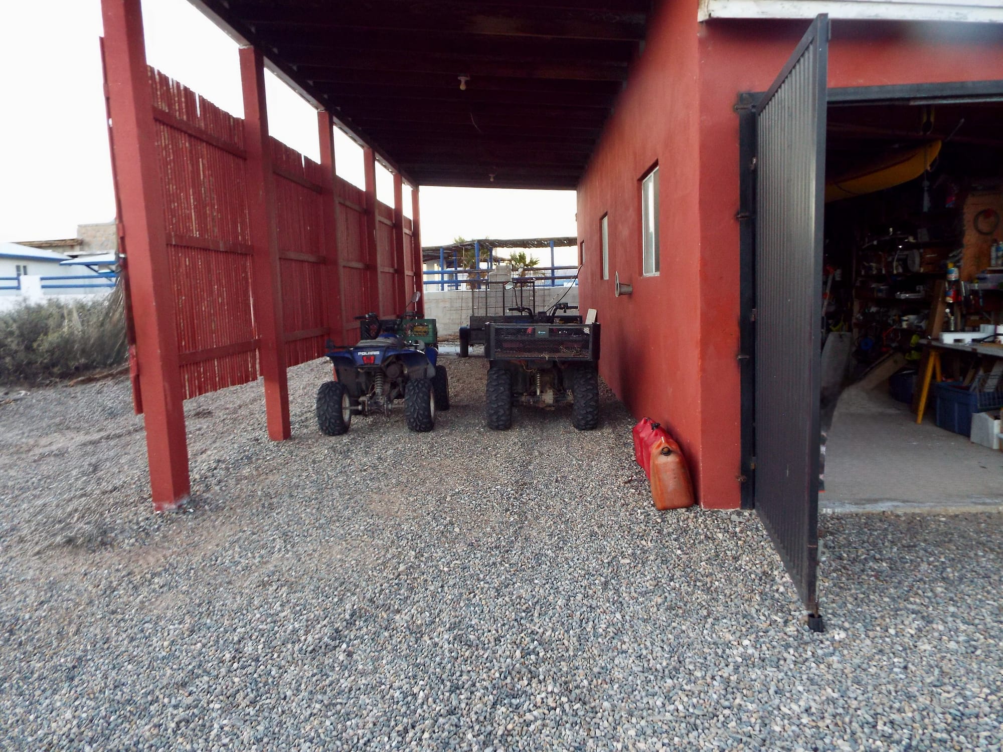 Garage and Carport Northward View