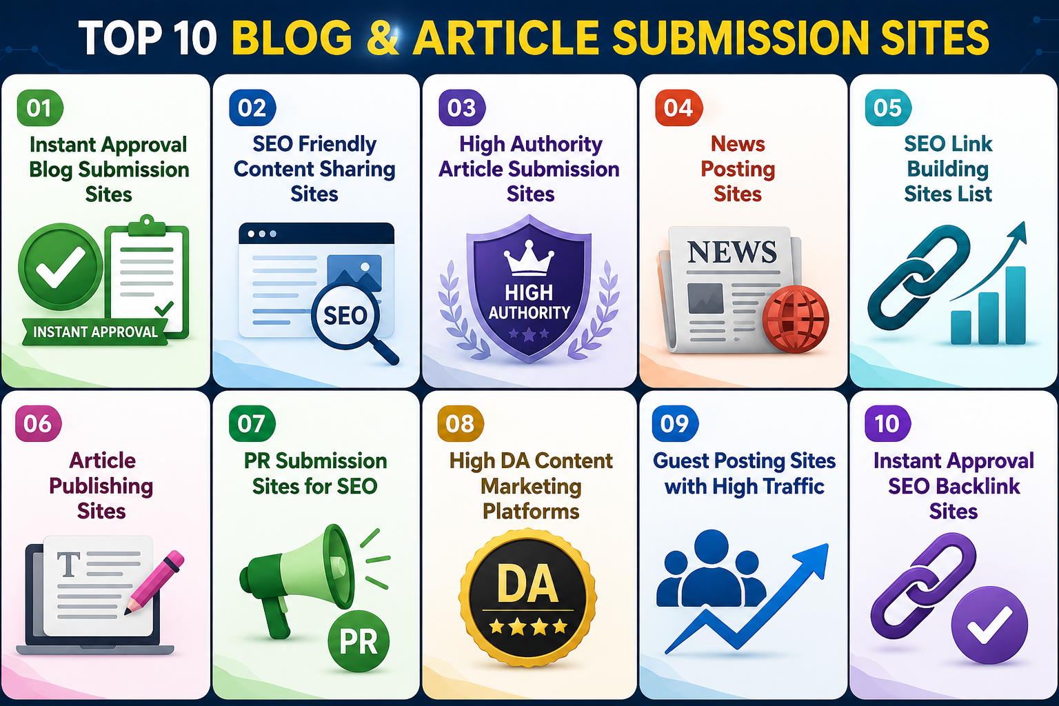Top Guest Posting Sites with High Traffic  Rankings