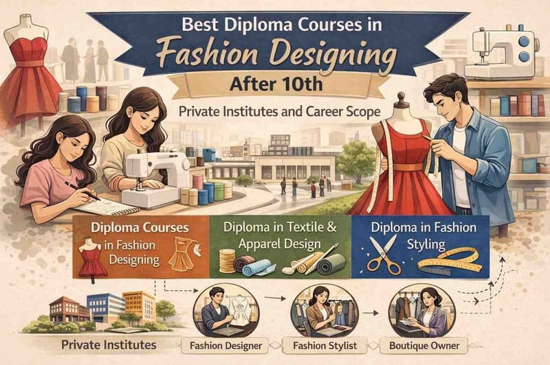 Best Diploma Courses in Fashion Designing After 10th: Private Institutes and Career Scope