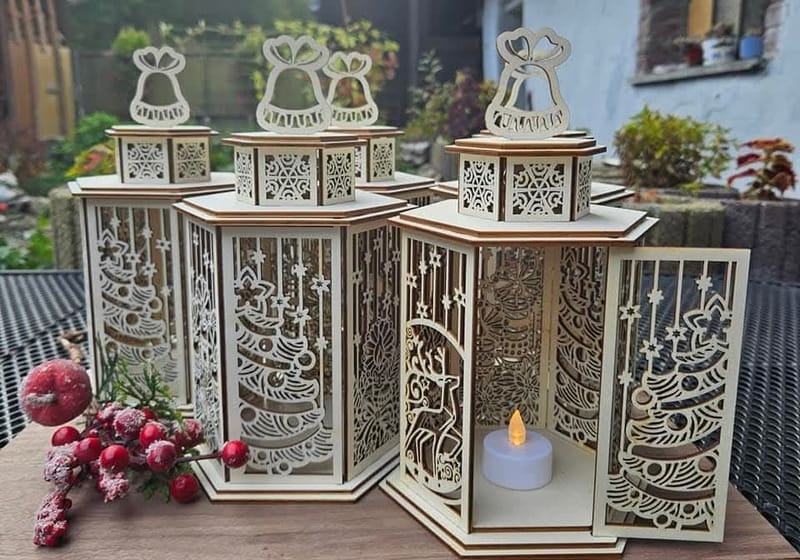 ❄️🎄Vánoční bílá lucerna🎄❄️