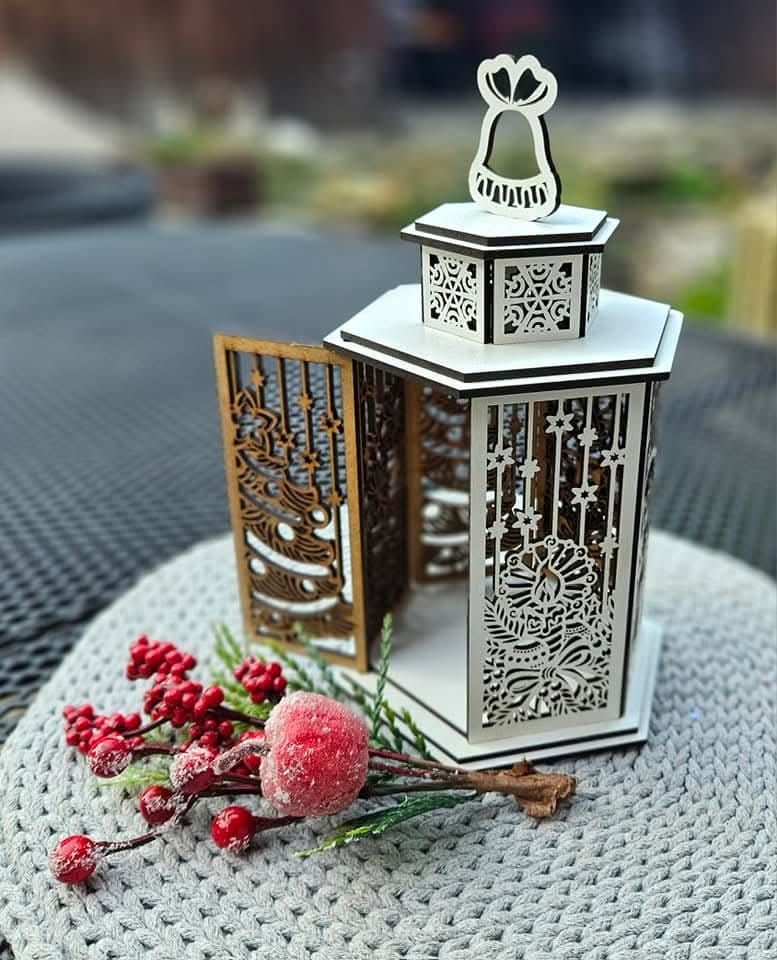 ❄️🎄Vánoční bílá lucerna🎄❄️