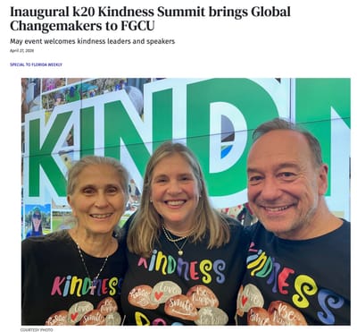 Inaugural k20 Kindness Summit brings Global Changemakers to FGCU May event welcomes kindness leaders and speakers
