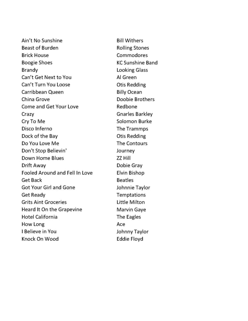 Song List 1_