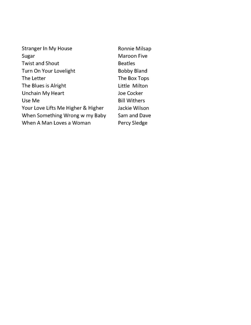Song List Page 3