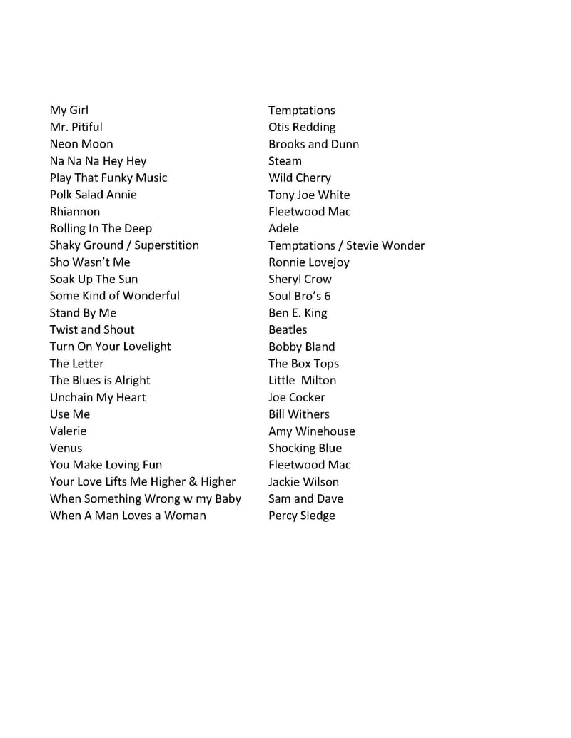 Song List 3