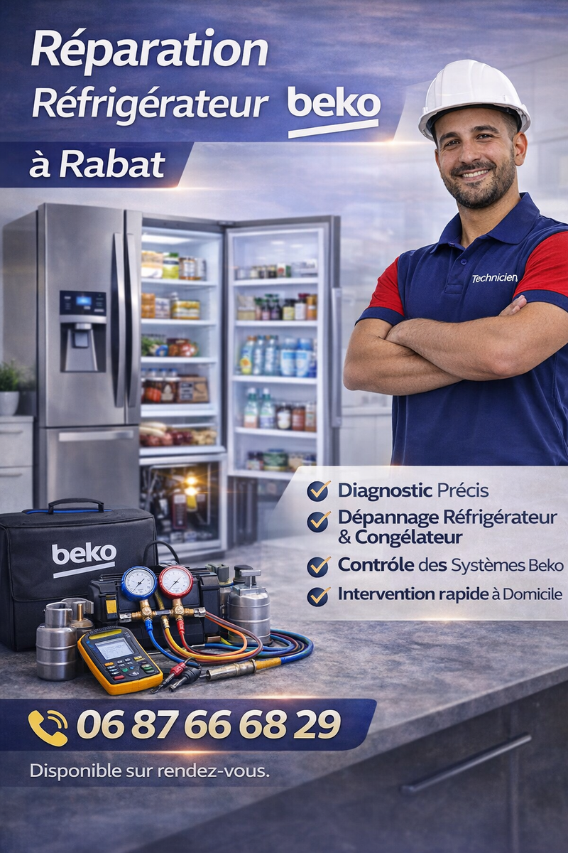 Réparation Réfrigérateur Beko Rabat | 06 87 66 68 29