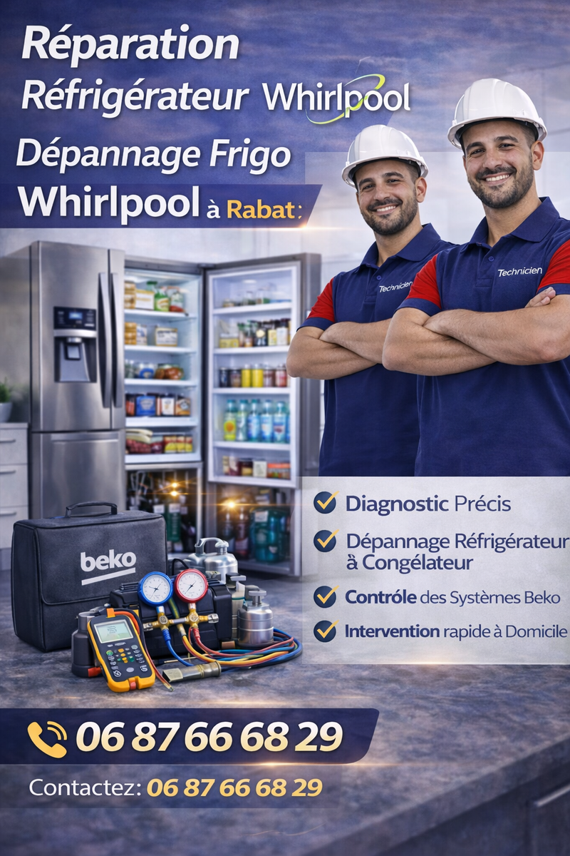 Réparation Réfrigérateur Whirlpool Rabat