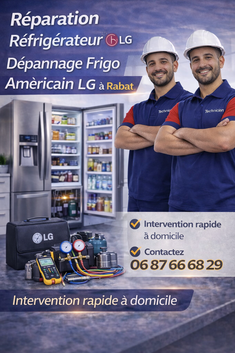 Réparation Réfrigérateur LG Rabat