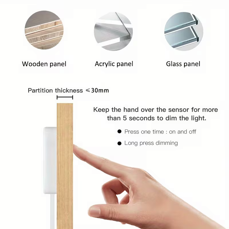 5v 12v 24v led   sensor switch no drilling required       wire   for intelligent led   lamp dimmer Product details 3