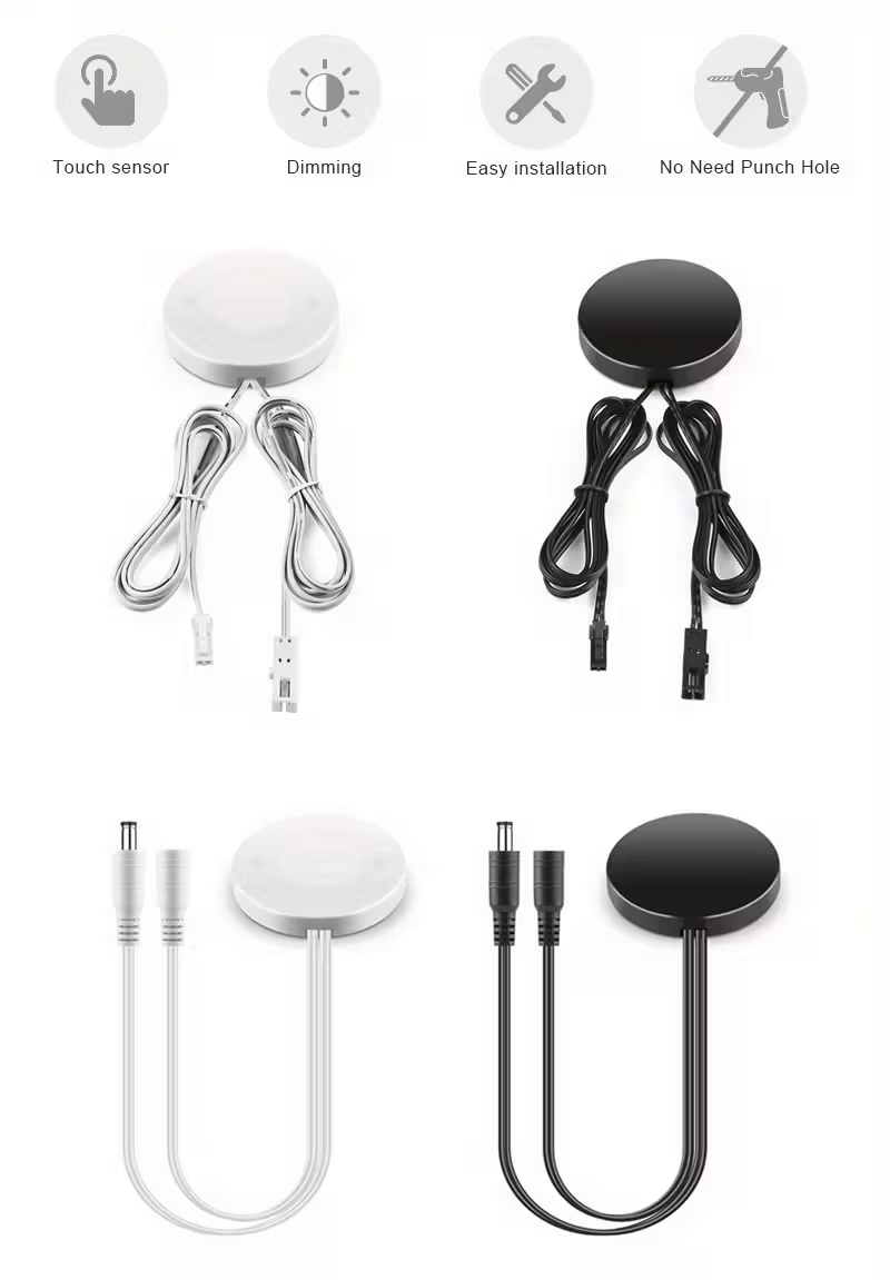 5v 12v 24v led   sensor switch no drilling required       wire   for intelligent led   lamp dimmer Product details 1