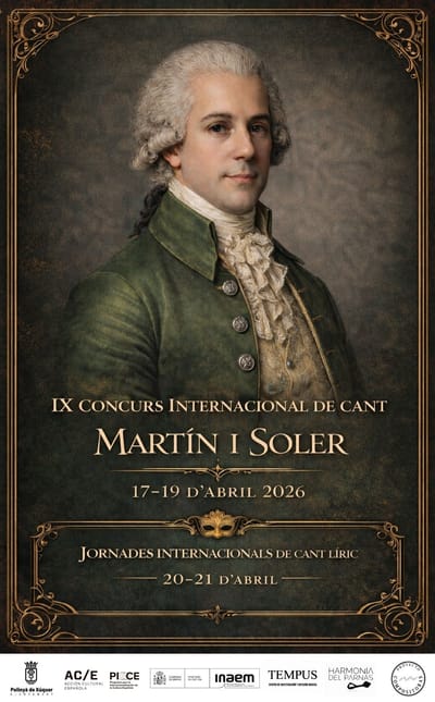 Inscripcions obertes per al IX Concurs Internacional de Cant «Martín i Soler»