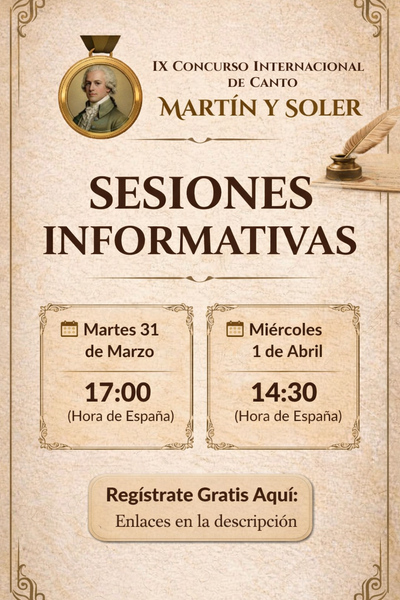 Sesiones informativas para aspirantes al Concurso Martín y Soler