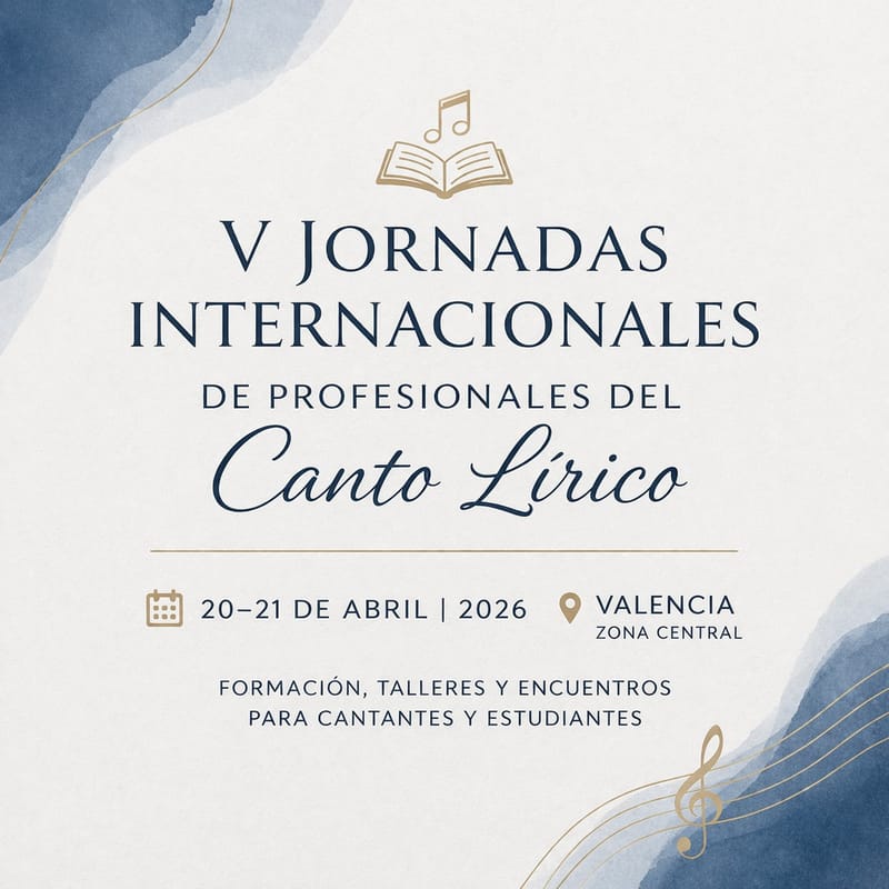 V Jornadas Internacionales de Profesionales del Canto Lírico