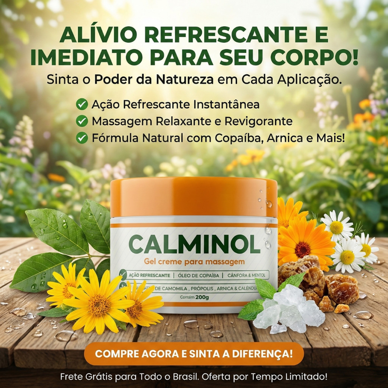Calminol - 5 Meses 10% de Desconto 12x de R$ 39,70 Ou R$ 357,30 à vista