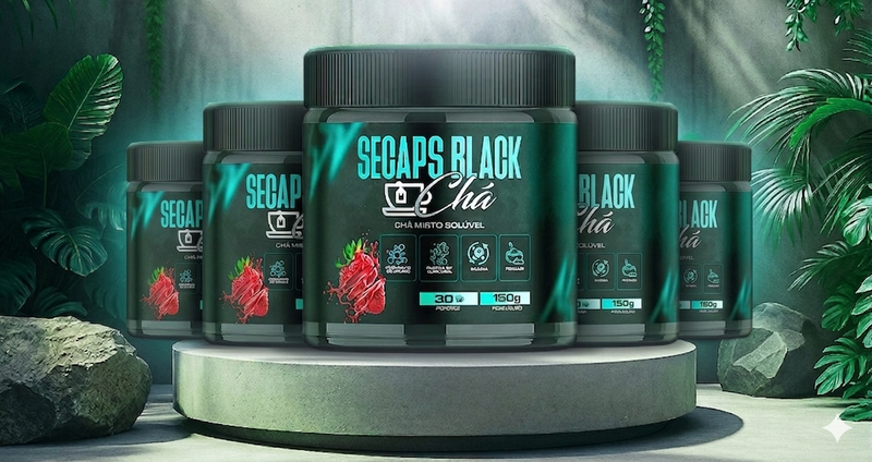 Secaps Black Chá 5 Meses 12x de R$ 45,63 Ou R$ 415,35 à vista
