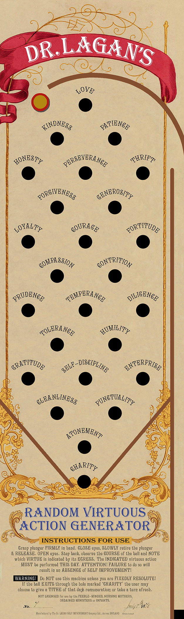 Dr Lagan's Random Virtue Generator