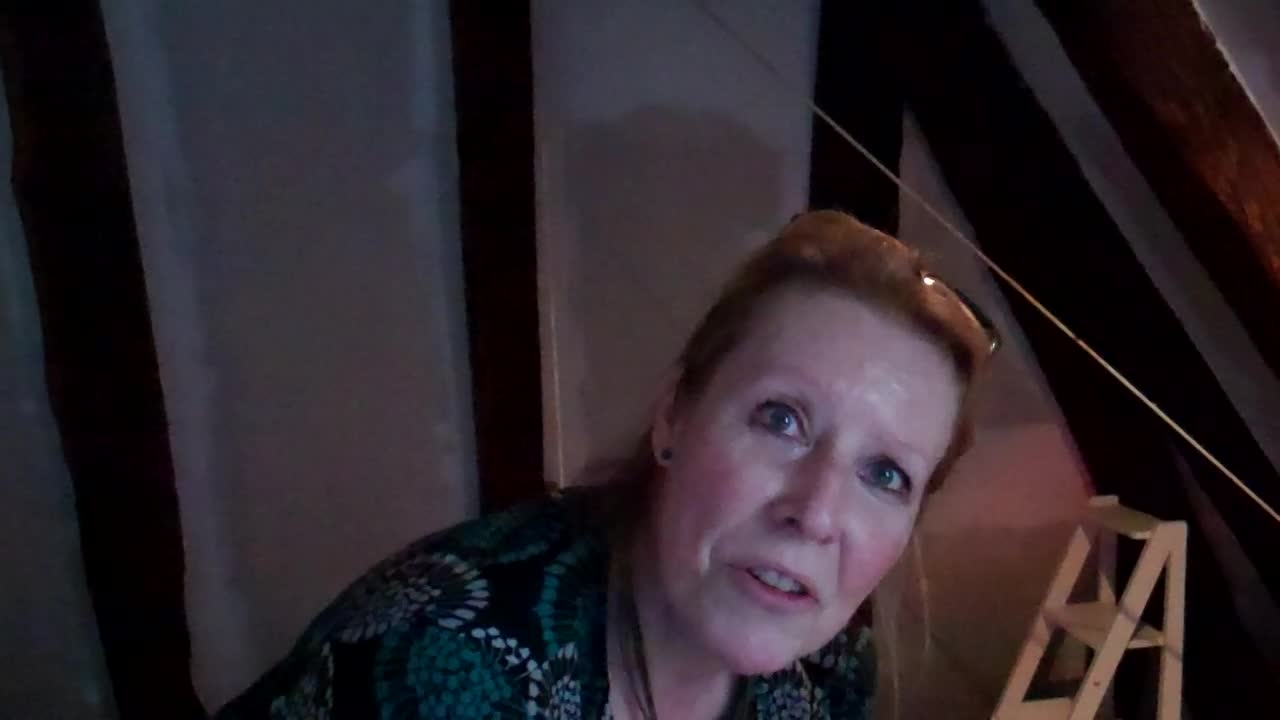 Penny Hunt starts work on the Poetry Room calligraphy