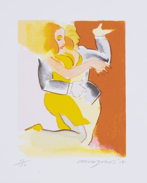 Allen Jones RA (1932-)   ‘Dancers’ silk screen, 2014, edition of 50