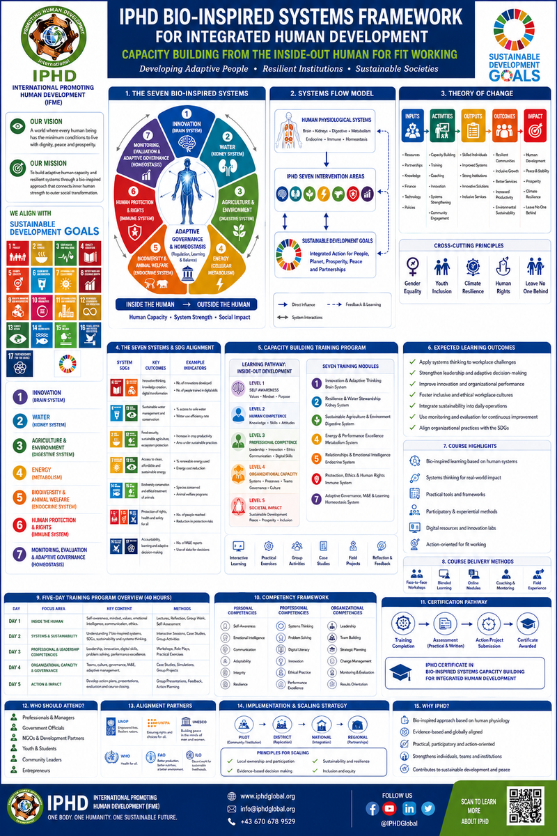 IPHD Bio-Inspired Systems Framework for Staff Excellence and SDG Impact