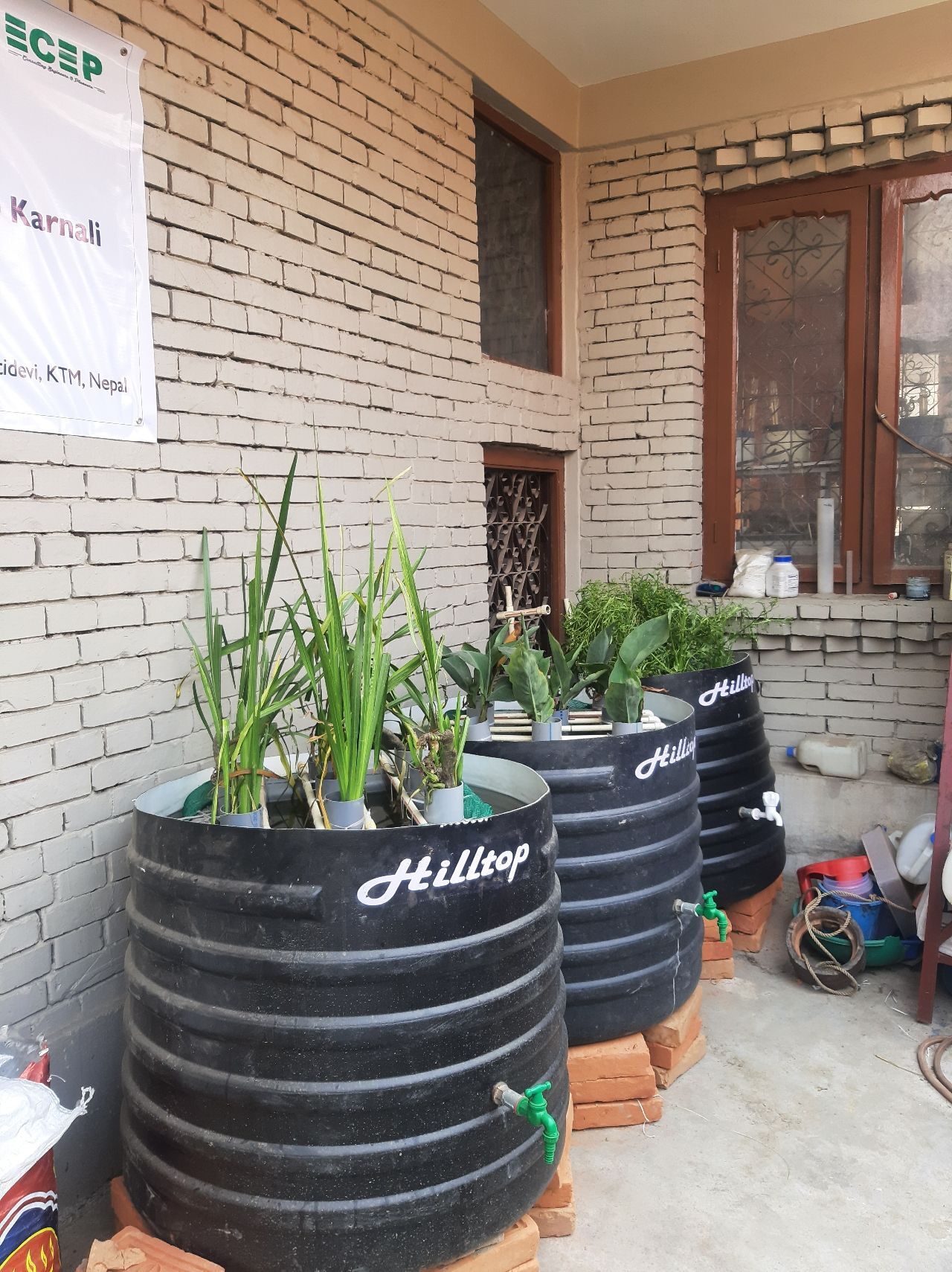 Set up of Floating Wetland