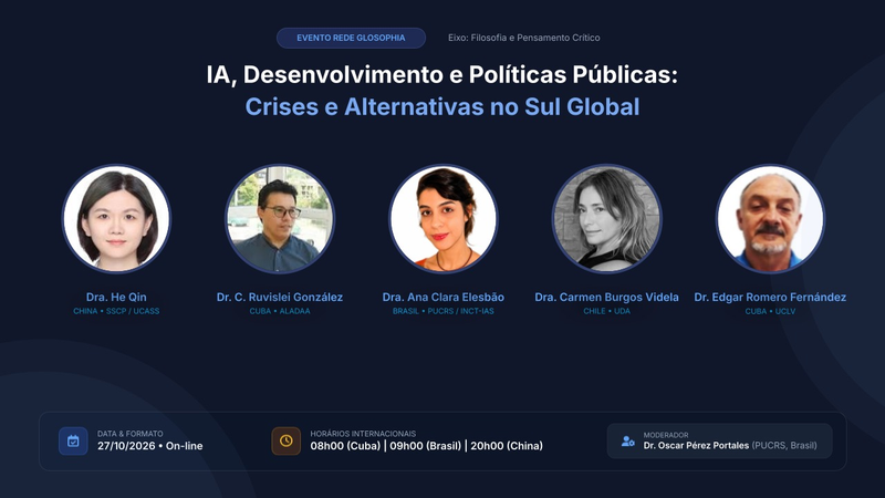 "IA, Desenvolvimento e Políticas Públicas: crises e alternativas a partir do Sul Global"