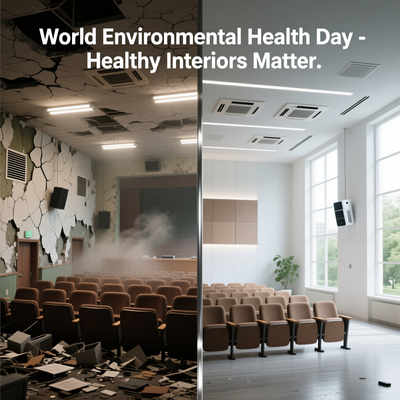 Healthy Interiors: Prioritizing Air, Acoustics & Hygiene in Auditorium Design