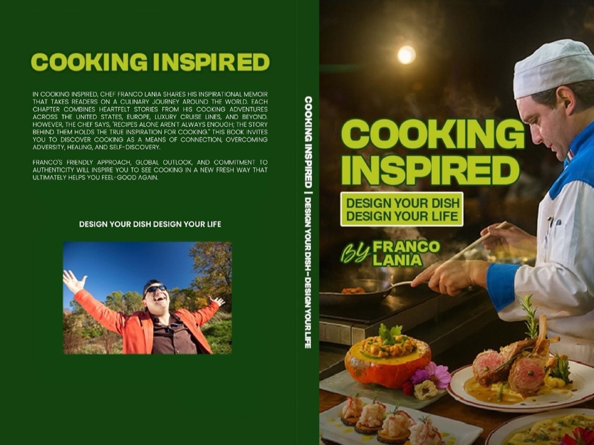CINEMATIC BOOK TRAILER FOR COOKING INSPIRED: DESIGN YOUR DISH, DESIGH YOUR LIFE. BY AUTHOR FRANCO LANIA