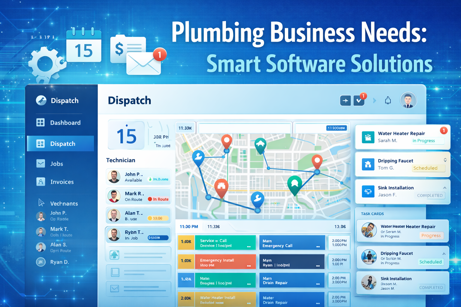Discover how plumbing business software acts like an invisible assistant for plumbing companies. Learn how the best software for plumbing business improves scheduling, job tracking, and customer management for faster service and better efficiency.