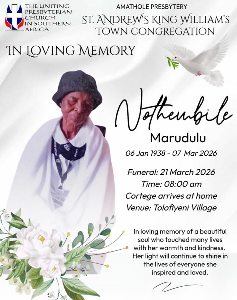 Funeral of Nothembile Marudulu