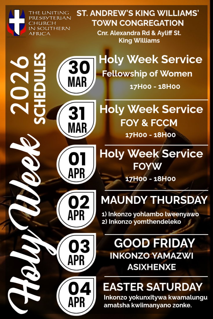 Easter Weekend Schedule