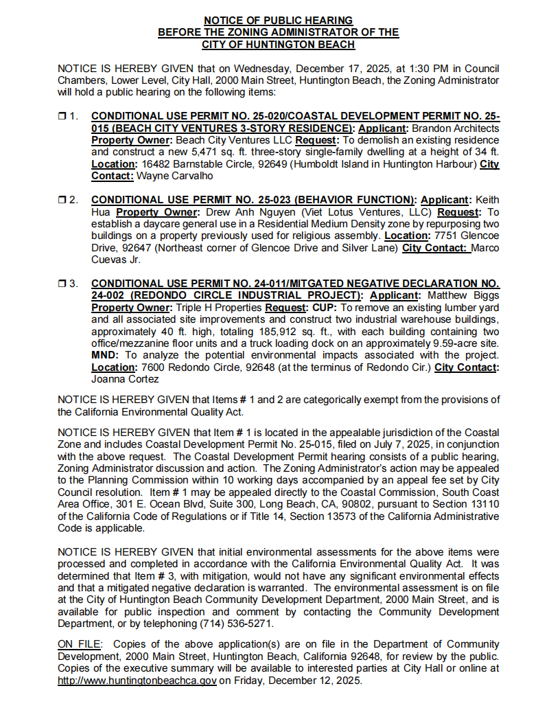 Public Hearing Notice