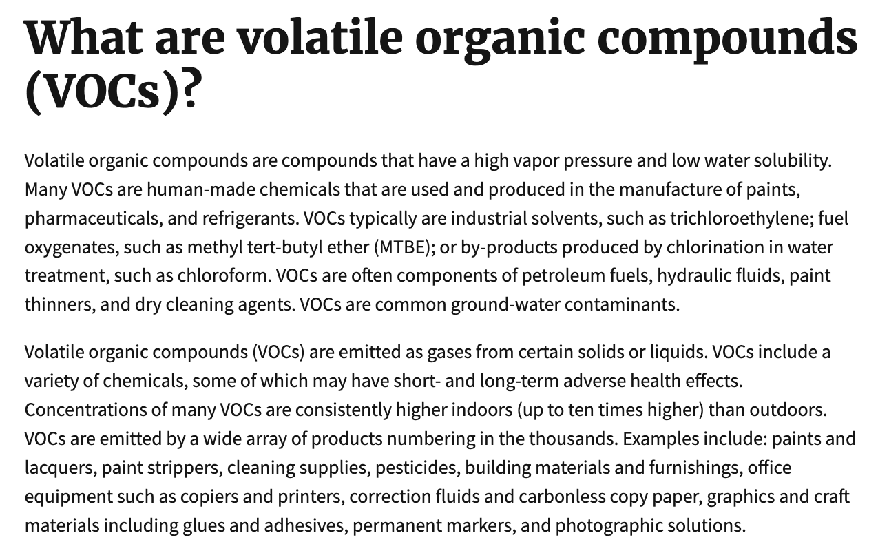 What are VOC's?