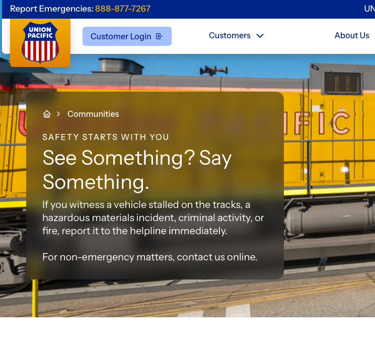 Union Pacific Railroad right-of-way