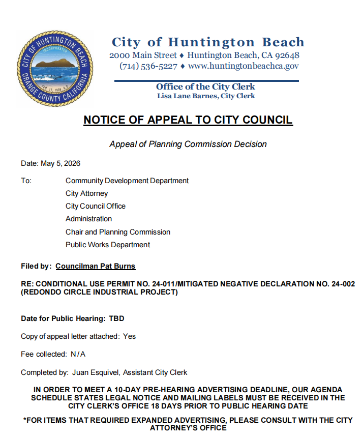 Appeal filed