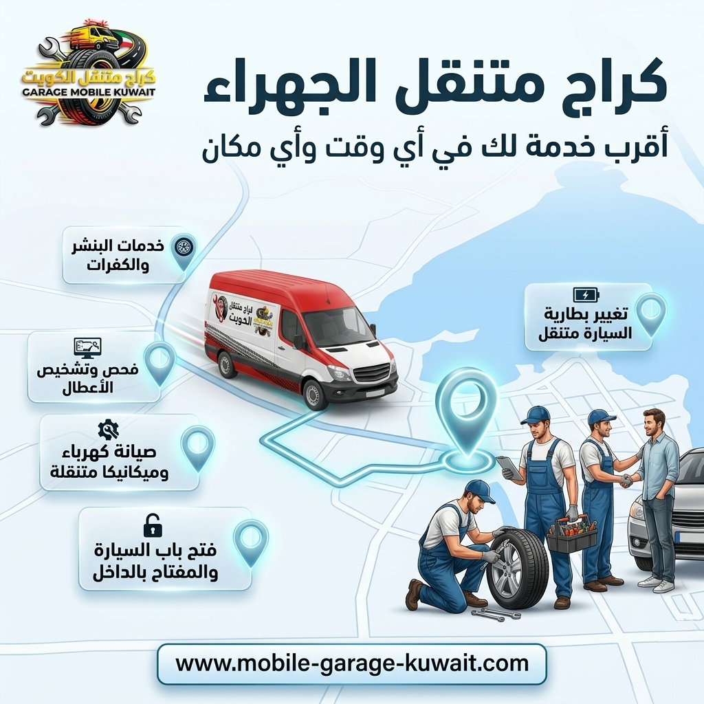 لا تطلب ونش! بنشر الجهراء المتنقل يوفر وقتك وفلوسك