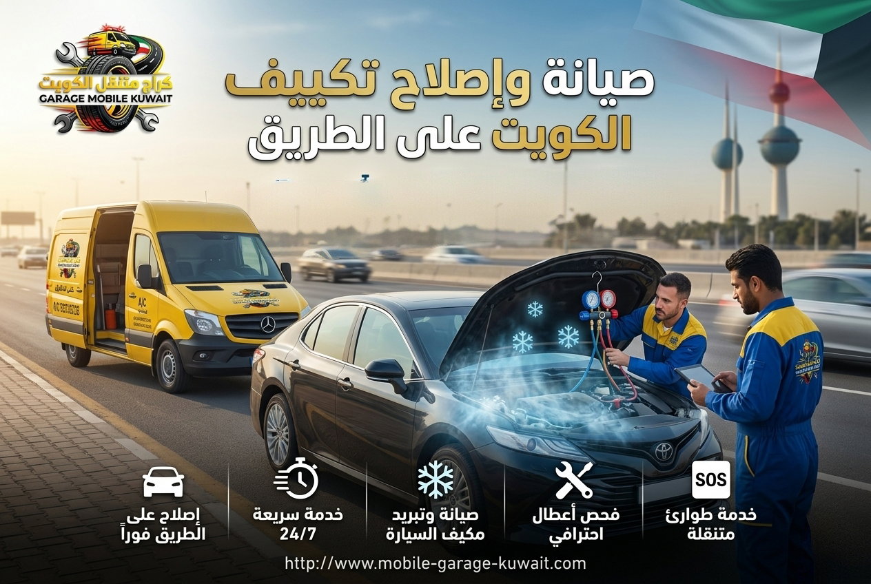 صيانة وإصلاح تكييف السيارات الكويت على الطريق