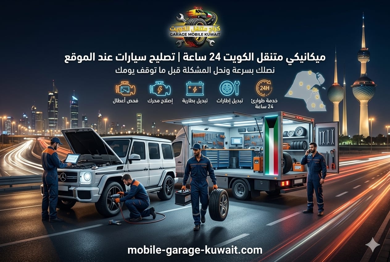 ميكانيكي متنقل الكويت 24 ساعة | تصليح سيارات عند الموقع