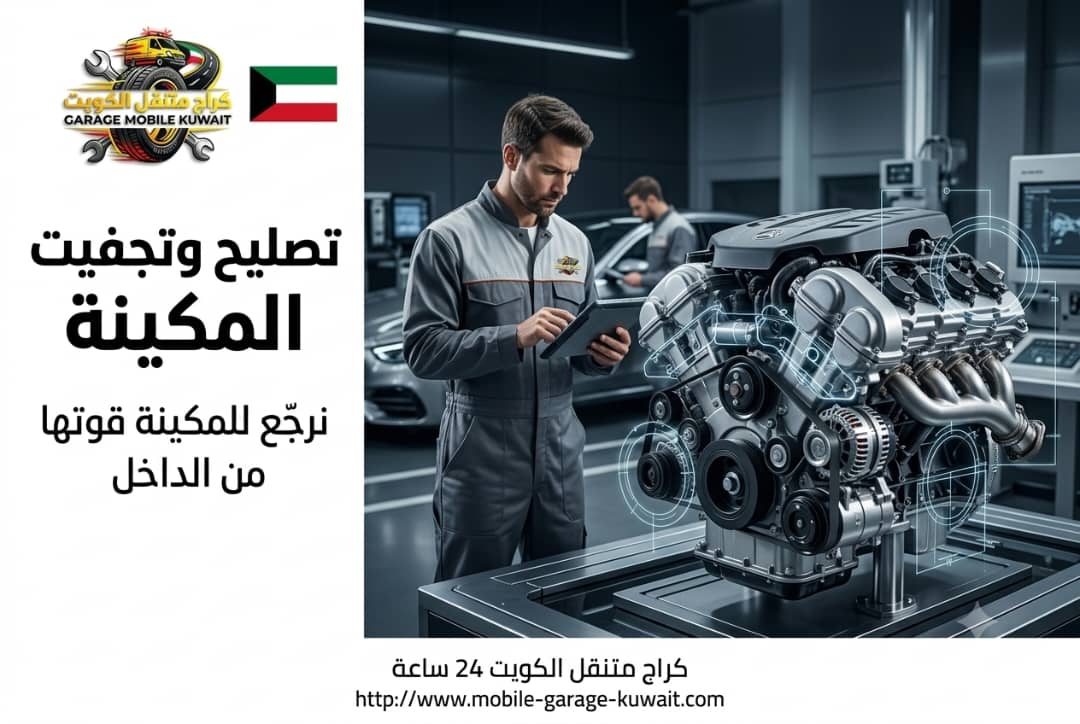 تصليح وتجفيت مكينة السيارة بالكويت - فحص وإصلاح أعطال المحرك