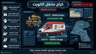 خدمات الكراج المتنقل: الحل الأسرع عند تعطل السيارات
