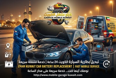 كراج متنقل قريب مني في الكويت، تغطية شاملة وخدمة سحب عند الحاجة