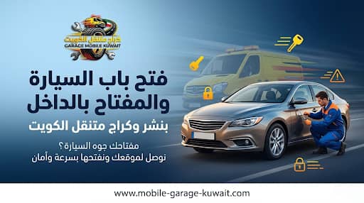 فتح باب السيارة والمفتاح بالداخل