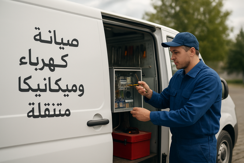 صيانة كهرباء وميكانيكا متنقلة