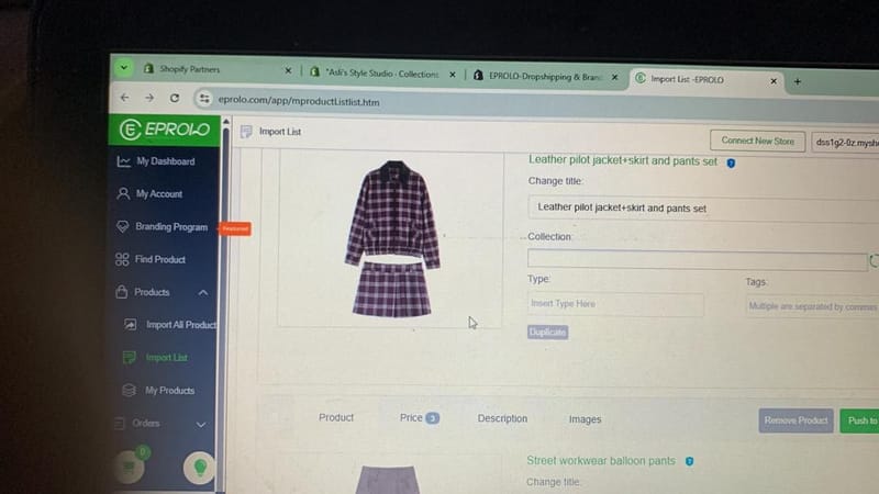 Shopify Store Setup & Product Uploading and Supplier Connection