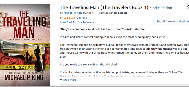 Book Marketing – Listopia Promotion for “The Traveling Man”