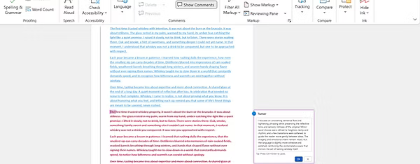Developmental editing 