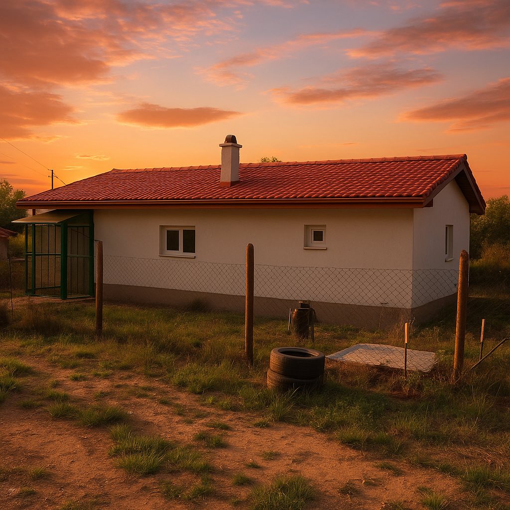 Запазена стара постройка, изграден общ покрив на стара и нова постройка
